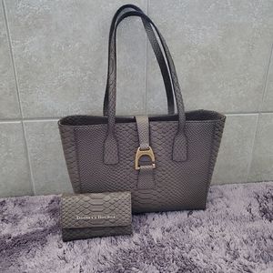 Dooney & Bourke Snake Skin Shoulder Bag & Wallet